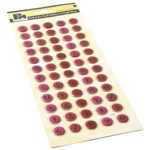 Epoxy samolepky na scrapbook Abeceda - RED LARGE