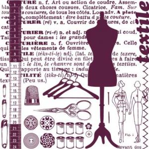 Aladine razítko MAXI STAMP velikosti 12x12 cm, gumové na pěnové kostce Krejčovství