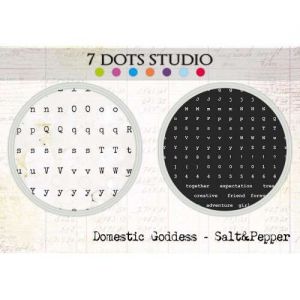 Domestic Goddess - Alpha Stickers - Salt&Pepper - Samolepky na scrapbooking od 7 Dots Studio vhodná i pro cardmaking