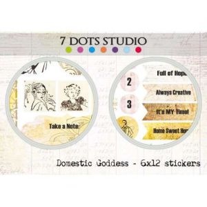 Domestic Goddess - Stickers 6x12 - Samolepky na scrapbooking od 7 Dots Studio vhodná i pro cardmaking