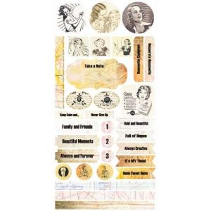 Domestic Goddess - Stickers 6x12 - Samolepky na scrapbooking od 7 Dots Studio vhodná i pro cardmaking