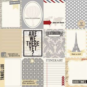 Oboustranná scrapbooková čtvrtka z kolekce Far Away - Notecards