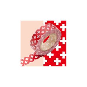 washi páska, na scrapbooking, jako dekorace -  Kříže na červené