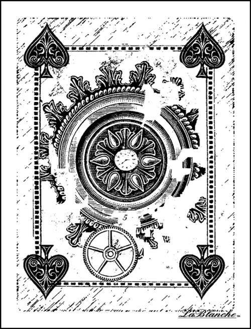 Card Back - Razítko na bílé pěně, výrobce LaBlanche, scrapbooking