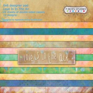 Love Is In The Air - 6x6 pad, papíry 15x15 cm od 7 Dots Studio vhodná pro scrapbooking a cardmaking