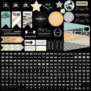 Memorabilia: 12x12 Sticker Sheet, Teresa Collins - samolepky na scrapbooking