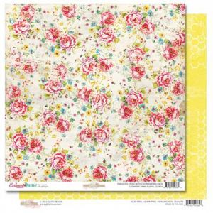 Oboustranná scrapbooková čtvrtka z kolekce Scrapbooková čtvrtka Cashmere Dame Floral