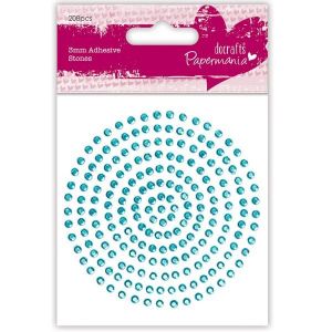 Samolepicí kamínky 206ks (3mm) - Aqua na scrapbooking