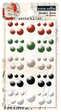 Santas List Enamel Dots, enamelové tečky Teresa Collins