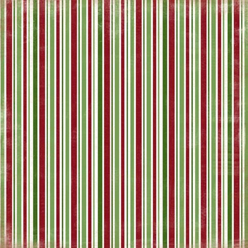 Scrapbooková čtvrtka Christmas Stripes CARTA BELLA