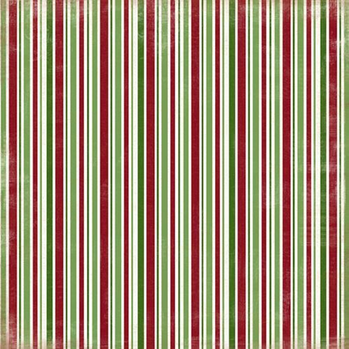 Scrapbooková čtvrtka Christmas Stripes CARTA BELLA