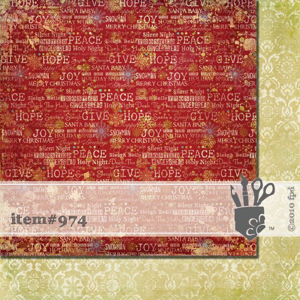 Scrapbooková čtvrtka Holiday Sentiments Fancy Pants