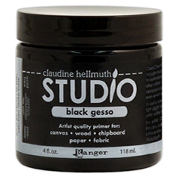 Studio gesso černé 118ml od Claudie Hellmuth, ideální na mixed-media Ranger