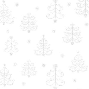 Transparentní papír 30x30cm - Vánoční stromečky