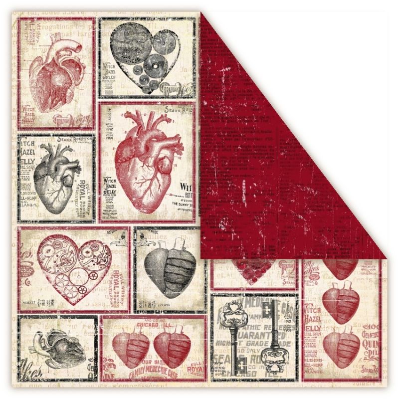 Čtvrtka na scrapbook, oboustranná, z kolekce Holmes in Love - Valentine UHK Gallery