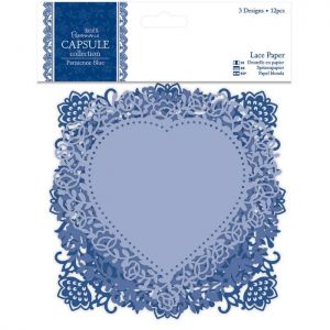 Krajkové papírové výřezy (12ks) Capsule - Parisienne Blue