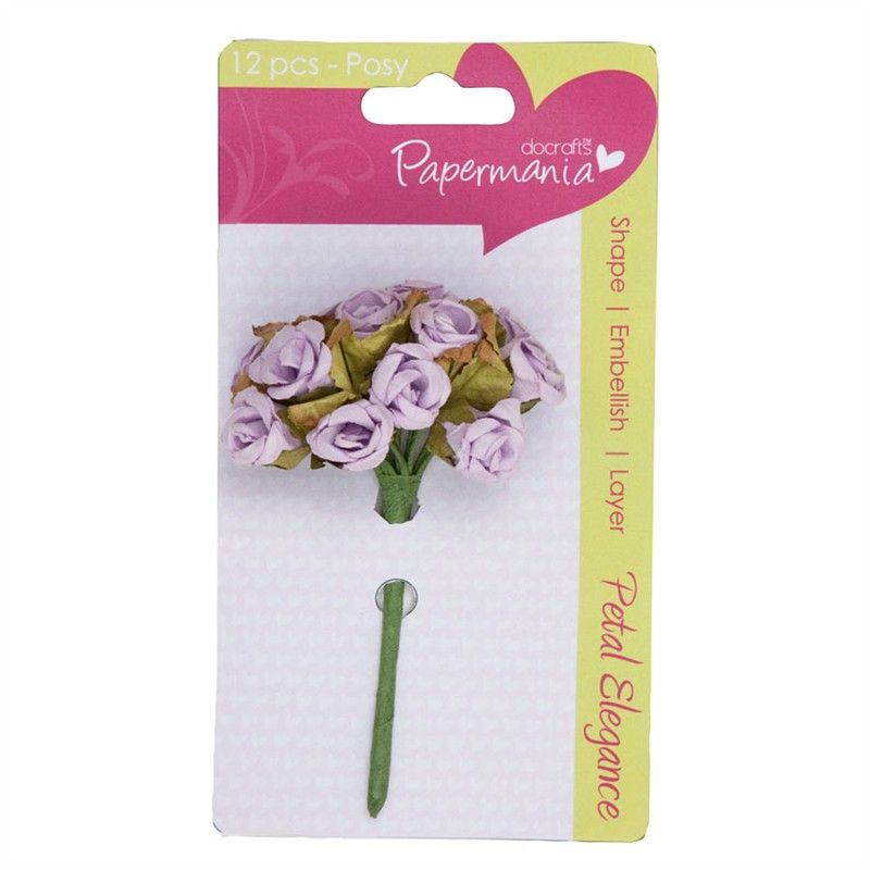 Kytice růžiček LILAC ROSE Papermania