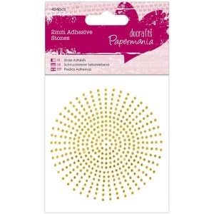 Samolepicí kamínky 424ks (2mm) - Zlaté na scrapbooking