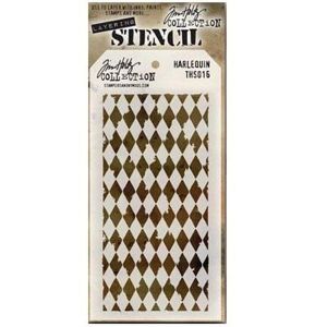 Scrapbooková šablona by Tim Holtz - Harlequin, 17x8,5 cm 