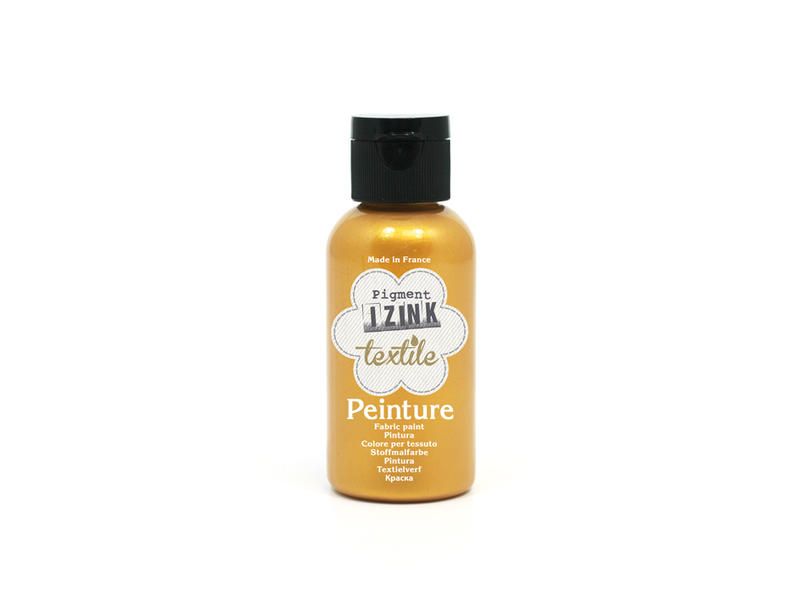 Textilní IZINK, klasická textilní barva 50ml, ZLATÁ Aladine