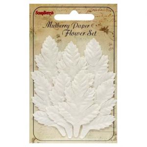 Dekorační listy stromů bílé (7ks)