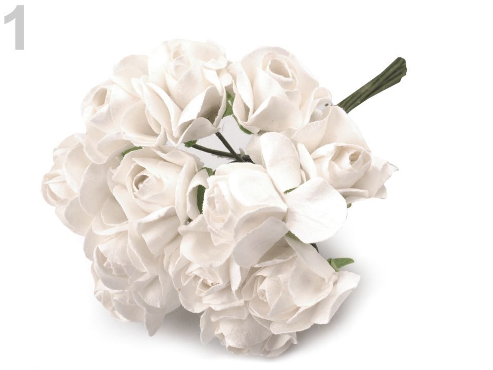 Kytice růží-Dekorace květy růže-bílá mléčná