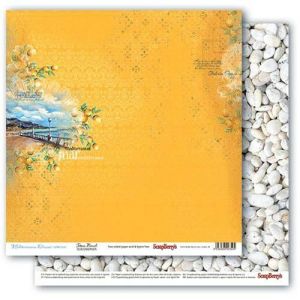 Oboustranný papír na scrapbook ScrapBerry´s Stone Beach vyšší gramáže 190 gsm