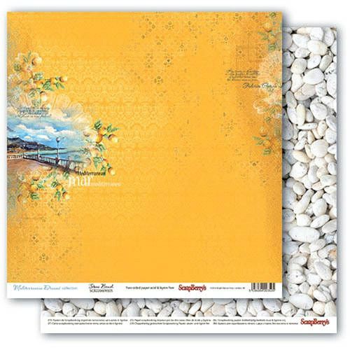 Oboustranný papír na scrapbook ScrapBerry´s Stone Beach vyšší gramáže 190 gsm SCRAPBERRYS