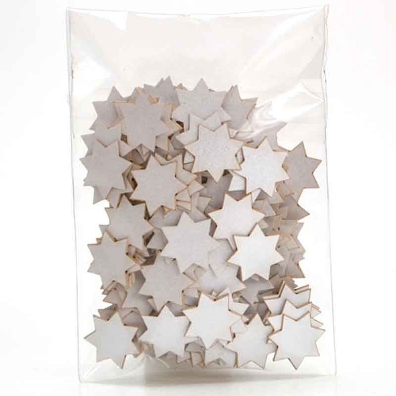 Papírové výřezy hvězdičky stříbrné 1x1cm, strojový mix - sada k zdobení i dozdobení pro přání a scrapbooking