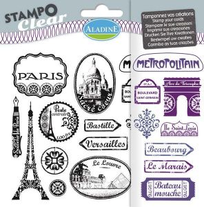 Sada gelových razítek od francozské firmy Aladine StampoClear, Paříž