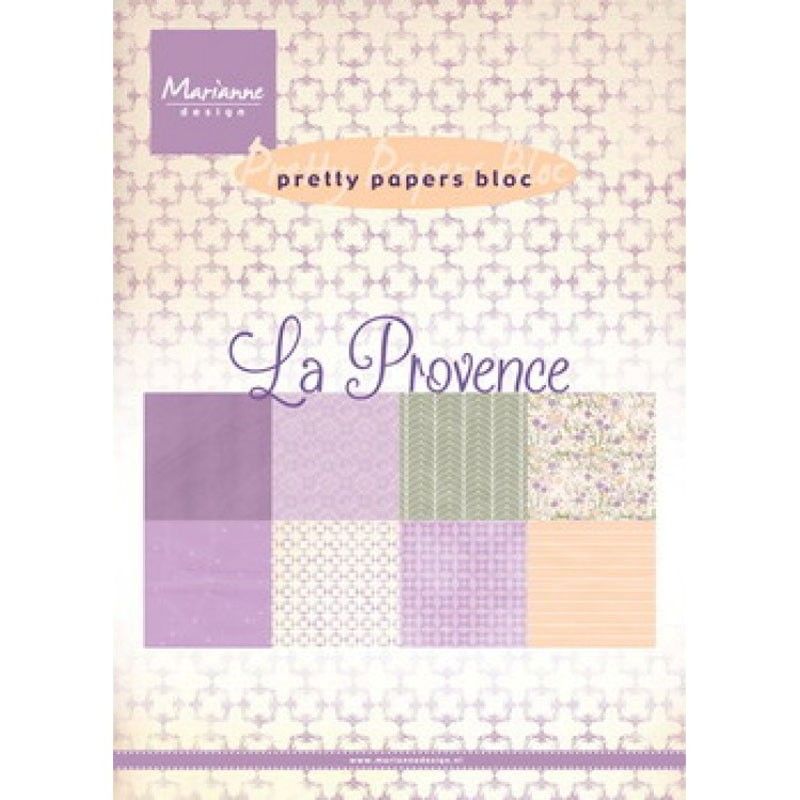 Sada papírů na scrapbooking Marianne Design - La Provence, A5 - 8 ks