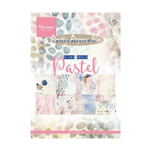 Sada papírů na scrapbooking Marianne Design - Pastel, A5 - 8 ks