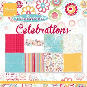 Sada papírů na scrapbooking Marianne Design - Pretty papers bloc Celebrations 15x15cm