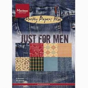 Sada papírů na scrapbooking Marianne Design - Pretty papers bloc Just for men, A5 - 8 ks