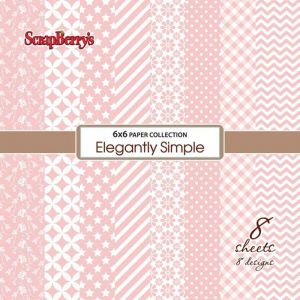 Set papírů (8ks) 190g/m2 - Elegantly Simple - Rose Quartz
