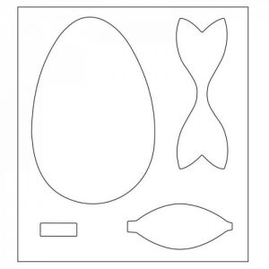 Velikonoční vejce s mašlí - vyřezávací šablona Bigz Sizzix
