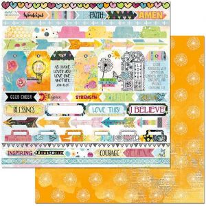 Oboustranný papír na scrapbook Faith Rejoice - BoBunny, cardmaking, scrapbooking