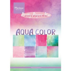 Sada papírů na scrapbooking Marianne Design - Aqua color, A5 - 8 ks